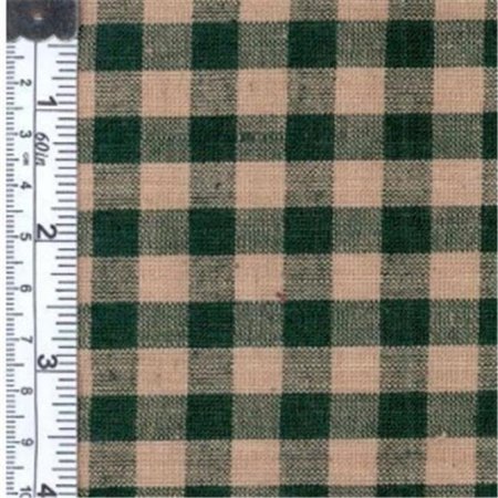 TEXTILE CREATIONS Textile Creations 124 Rustic Woven Fabric; 0.62 Check Green And Natural; 15 yd. 124
